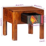  Noćni ormarić 2 kom 40x40x36 cm Puno drvo bagrem | shoptok.hr