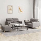  3-dijelni set sofa s jastucima smeđesivi od tkanine | shoptok.hr