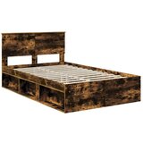  Konstrukcija postelje z vzglavjem Dimljeni oreh 120 x 200 cm, (5000103852) | Shoptok.si