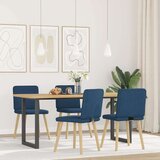  Jedilni stoli 4 kosi modro blago, (21822139) | Shoptok.si