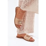 Boto Flat Women's Slippers With Decorative Detail Beige Nenitta | ePonuda.com