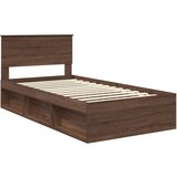  Okvir za krevet s uzglavljem Smeđi hrast 100 x 200 cm | shoptok.hr