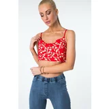 Fasardi Short red lace top