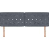 vidaXL Glava postelje S kristalnimi gumbi Temno siva 160 cm Velur | Shoptok.si