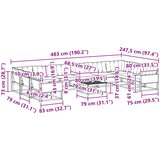 Set vanjskih sofa s jastukom 11 pcs Prirodna i svjetlosiva | shoptok.hr