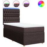  Krevet s oprugama i madracem tamnosmeđi 90 x 190 cm od tkanine | shoptok.hr