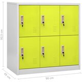  Ormarići s ključem 2 kom svjetlosivi/zeleni 90x45x92,5 cm čelik | shoptok.hr