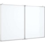  Magnetna bijela ploča sklopiva 120 x 80 x 1,7 cm aluminijska | shoptok.hr