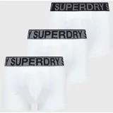 Superdry Boksarice 3-pack moški, bela barva