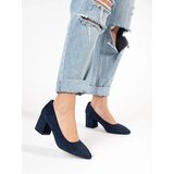 Sergio Leone Navy blue suede pumps by | ePonuda.com