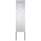 vidaXL Dekorativna ploča za vrt Srebrna 32 x 140 cm | shoptok.hr