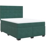vidaXL Box spring postelja z vzmetnico temno zelena 140x200 cm žamet, (21305919) Cene