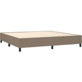  Krevet s oprugama i madracem smeđesivi 200x200 cm od tkanine | shoptok.hr