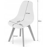  KITO stolica narančasta / prirodne noge x 1 | shoptok.hr