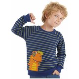 Denokids Dino Boys Striped Navy Sweatshirt. Cene