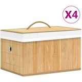 The Living Store škatle za shranjevanje iz bambusa 4 kosi - škatla za shranjevanje, (21751251) | Shoptok.si