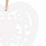 springos set drvenih ukrasa - srca, 6 komada, mat bijela | shoptok.hr