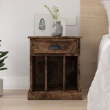  Noćni ormarić boja dimljenog hrasta 43x36x50 cm | shoptok.hr