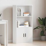 vidaXL Knjižna omara bela 60x24x120 cm inženirski les | Shoptok.si