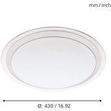 Eglo 33255 - led rgbw prigušiva plafonska led svetiljka competa-c LED/17W/230V Ø43 cm | Eponuda.com
