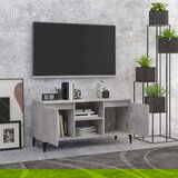 TV omarica s kovinskimi nogami betonsko siva 103,5x35x50 cm, (20622553) | Shoptok.si