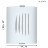 Eglo Grafik zidna lampa/1 dekor crte | shoptok.hr