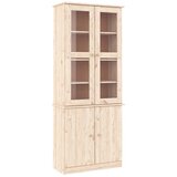 Staklena vitrina ALTA 77 x 35 x 186,5 cm od masivne borovine | shoptok.hr