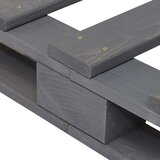  Okvir za krevet s uzglavljem sivi 90x200 cm masivna borovina | shoptok.hr