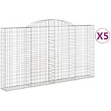  Lučne gabionske košare 5 kom 300x30x160/180cm pocinčano željezo | shoptok.hr