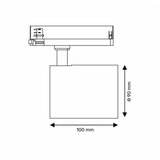 Dawn led ref sinski XS-22 22W 3000K crni trofazni | ePonuda.com