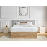 Bobochic Paris Sivi podstavljeni tapecirani/od iverice bračni krevet s prostorom za odlaganje s podnicom 160x200 cm Kumo – | shoptok.hr
