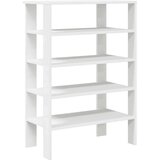 vidaXL Regal za čevlje bel 61x32x87,5 cm inženirski les | Shoptok.si