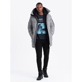 Ombre Outdoor long men's parka jacket - gray Cijene