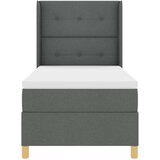 Krevet s opruga kutije s LED trakama Siva 100 x 200 cm tkanina | shoptok.hr