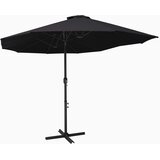 Vanjski suncobran s aluminijskim stupom 460 x 270 cm crni | shoptok.hr