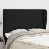  Uzglavlje s ušima crno 147x23x118/128 cm od tkanine | shoptok.hr