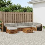  Set vanjskih sofa 8 kom. Prirodna i svjetlosiva | shoptok.hr