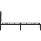 vidaXL Posteljni okvir brez vzmetnice hrast 100x200 cm inženirski les | Shoptok.si