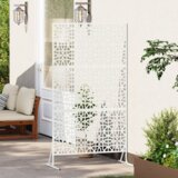vidaXL Cvjetni panel ograde Bijela Metal Srednja Ukrasni umetci | shoptok.hr