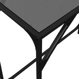  Konzolni stol s crnom staklenom površinom 80x35x81 cm čelični | shoptok.hr
