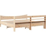  Okvir kreveta s uzglavljem 200 x 200 cm od masivne borovine | shoptok.hr