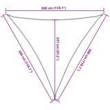  Jedro za zaštitu od sunca 160 g/m² krem 3 x 3 x 3 m HDPE | shoptok.hr