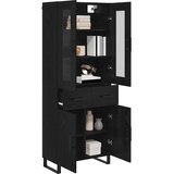  Highboard s ladicama 2 pcs Crni hrast Inženjerska drva i staklo | shoptok.hr