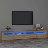 vidaXL TV omarica z LED lučkami sonoma hrast 240x35x40 cm | Shoptok.si