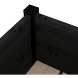 vidaXL Vrtno cvetlično korito črno 70x70x70 cm trdna borovina | Shoptok.si