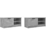 TV ormarići 2 kom boja betona 80x35x36,5 cm konstruirano drvo | shoptok.hr