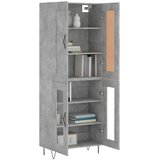  Visoka komoda siva betona 69,5x34x180 cm od konstruiranog drva Slike