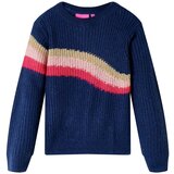 vidaXL Otroški pulover pleten mornarsko moder 104 | Shoptok.si