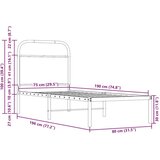 vidaXL Okvir kreveta bez madraca boja hrasta sonome 75 x 190 cm drveni | shoptok.hr