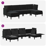  Komplet pohištva za dnevno sobo z blazino 6 pcs Črna Žamet, (5000283112) | Shoptok.si